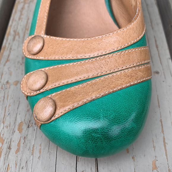 Green leather retro shoe Ella Miz Mooz - Picture 10 of 12